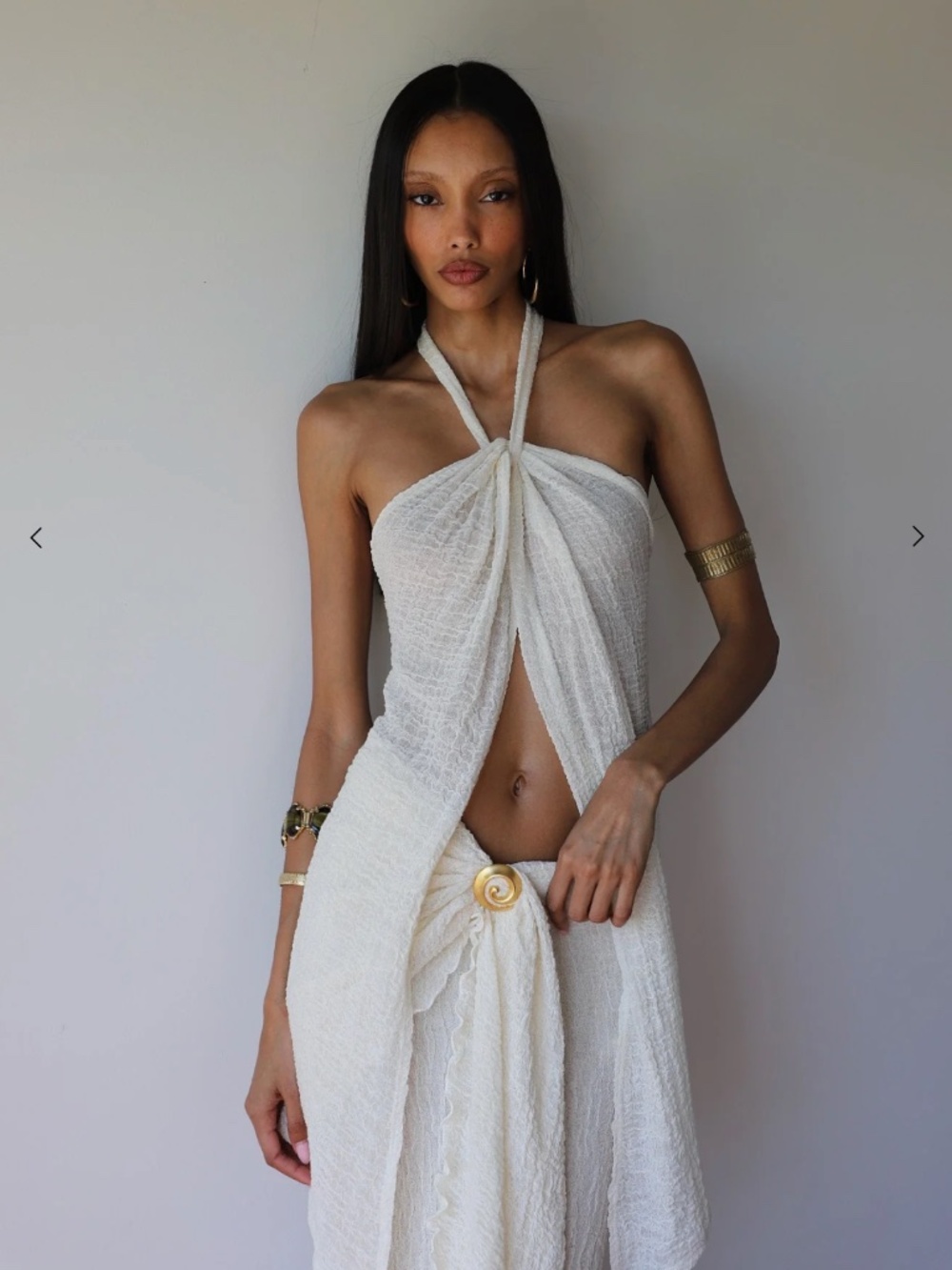 Savannah Morrow Drift Top in Cream size XXS